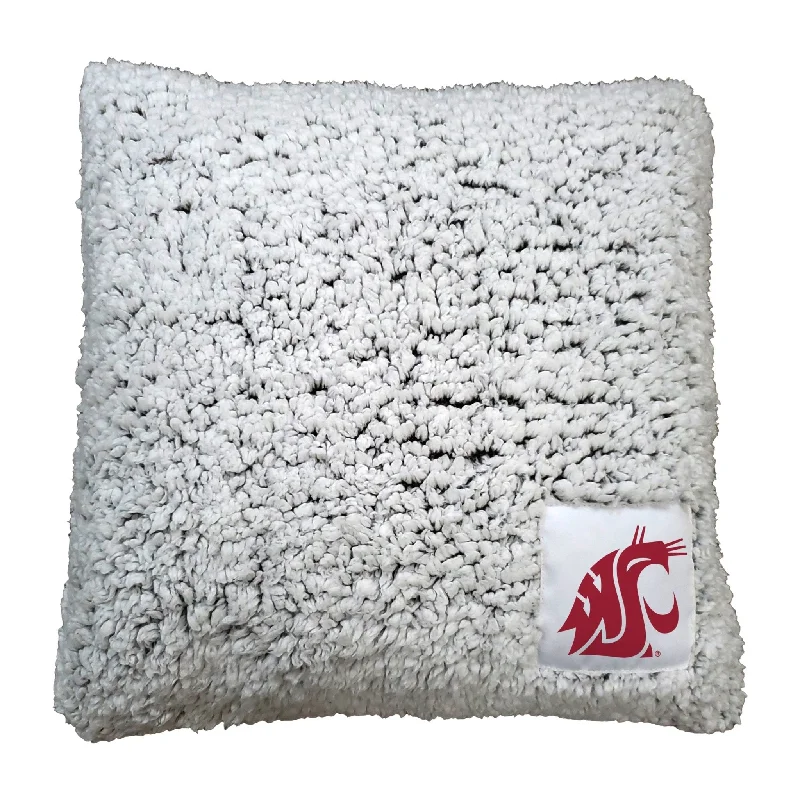 Team-themed curtains for a sporty vibe-Washington State Frosty Throw Pillow