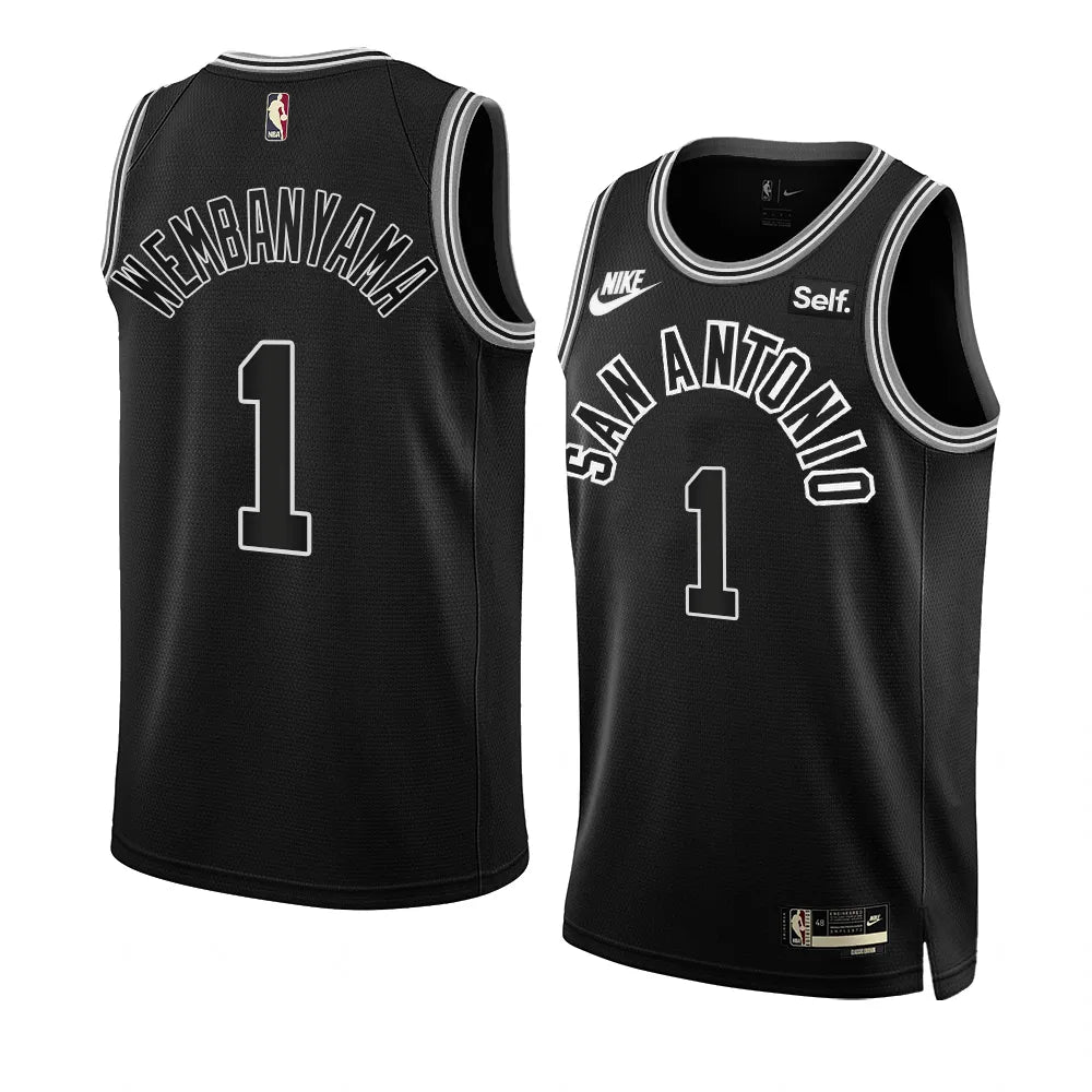 Personalized soccer jersey with modern team logo-Personalized basketball jersey with modern team logo-Victor Wembanyama San Antonio Spurs Jersey