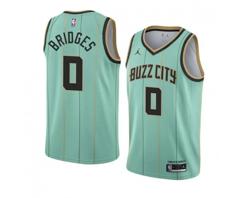 Soccer jersey with retro team design for collectors-Basketball jersey with retro team design for collectors-Miles Bridges Charlotte Hornets 2020-21 City Edition Jersey