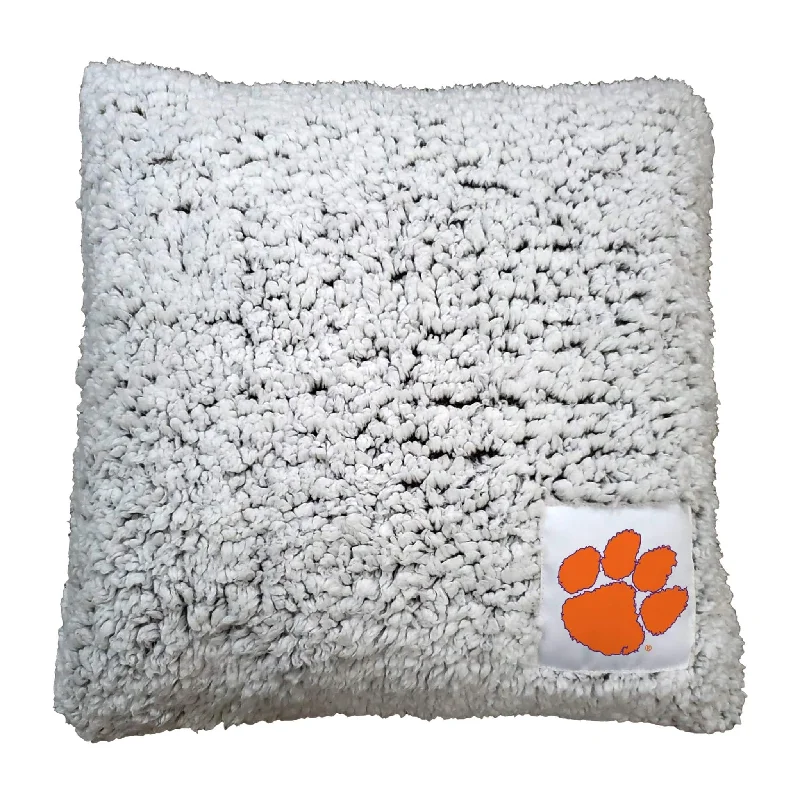 Sports team home textiles for kids’ rooms-Clemson Frosty Throw Pillow