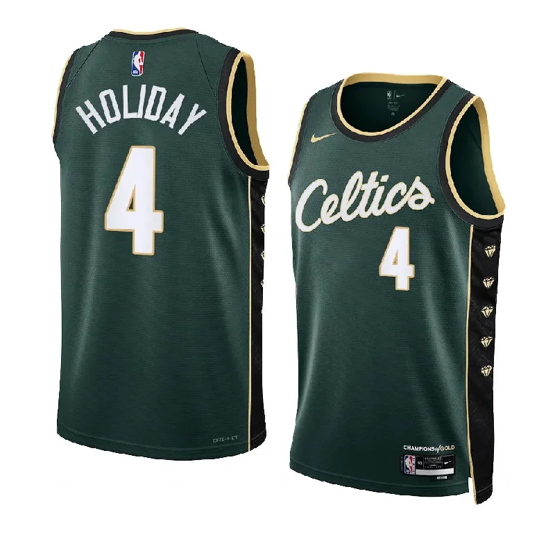 Retro-style soccer jersey with team branding-Retro-style basketball jersey with team branding-Jrue Holiday Boston Celtics Jersey