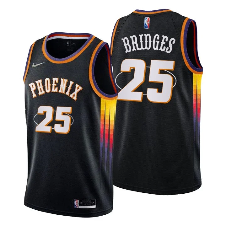 Personalized soccer jersey with player names and designs-Personalized basketball jersey with player names and designs-Mikal Bridges Phoenix Suns Jersey