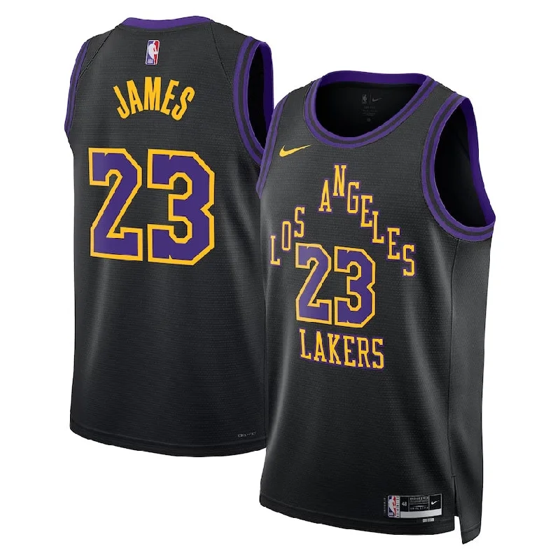 Soccer jersey with team colors and design-Basketball jersey with team colors and design-LeBron James Los Angeles Lakers City Edition Jersey