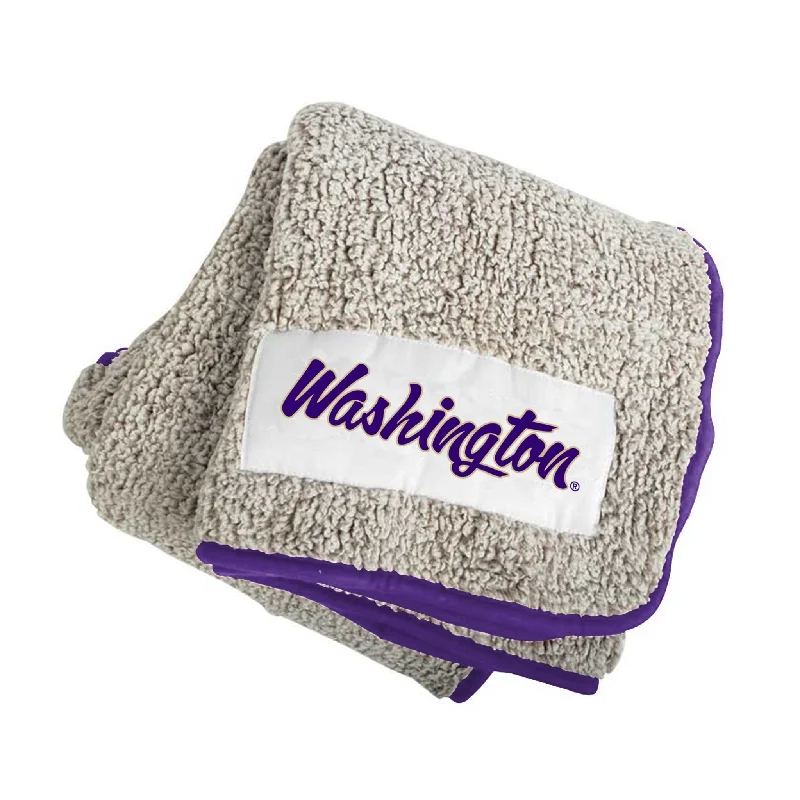 Custom team bed sheets for sports fans-Washington Script Frosty Fleece