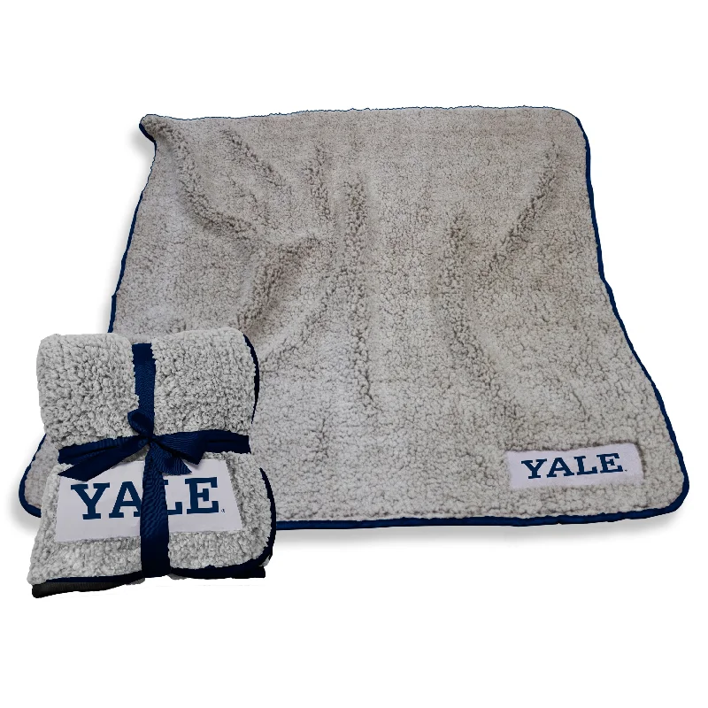 Custom team bedding with unique fan graphics-Yale Frosty Fleece