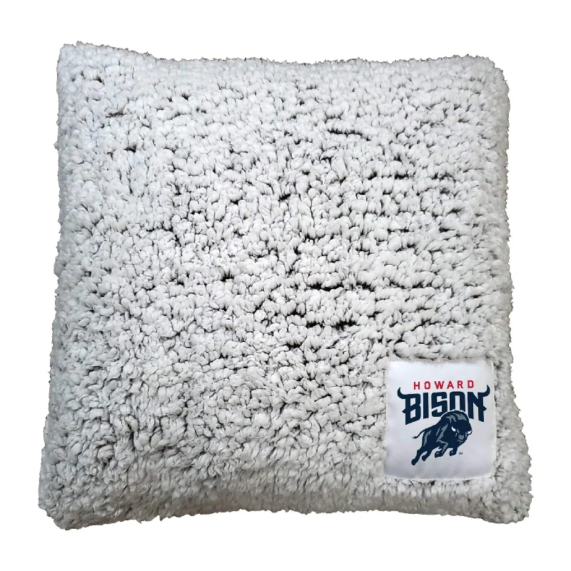 Personalized team home textiles for any room in the house-Howard U Frosty Throw Pillow