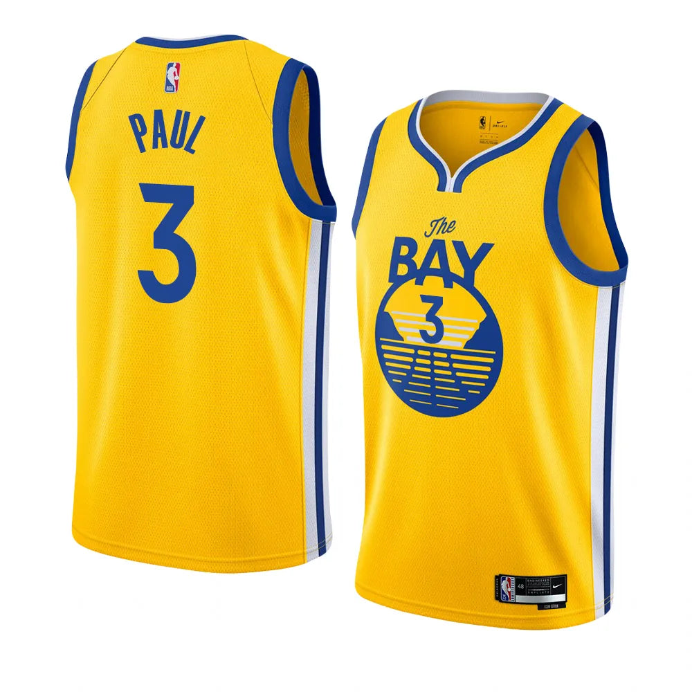 Personalized soccer jersey with embroidered logo-Personalized basketball jersey with embroidered logo-Chris Paul Golden State Warriors Jersey