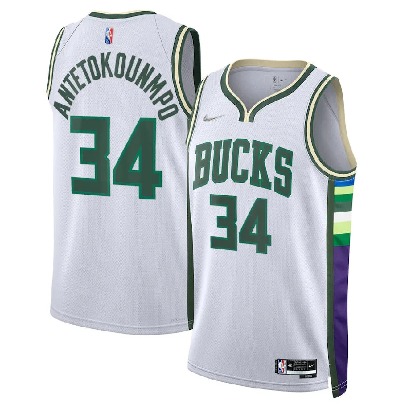 Custom soccer jersey with embroidery and design choices-Custom basketball jersey with embroidery and design choices-Giannis Antetokoumpo Milwaukee Bucks Jersey