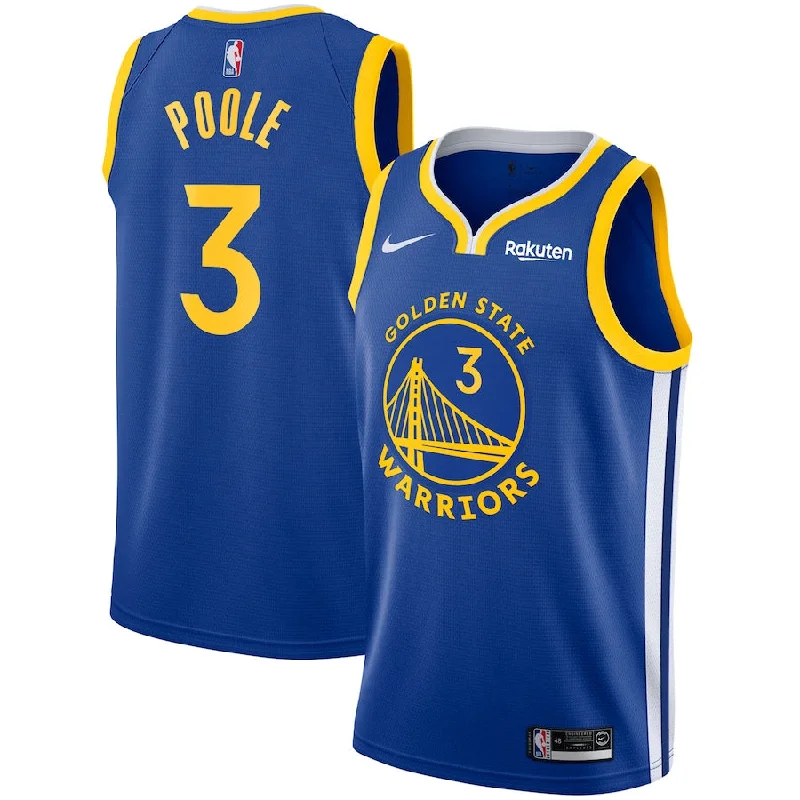 Authentic soccer jersey for sports memorabilia-Authentic basketball jersey for sports memorabilia-Jordan Poole Golden State Warriors Jersey