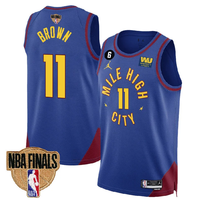 Soccer jersey for women, men, and youth players-Basketball jersey for women, men, and youth players-Bruce Brown Denver Nuggets NBA Finals Jersey