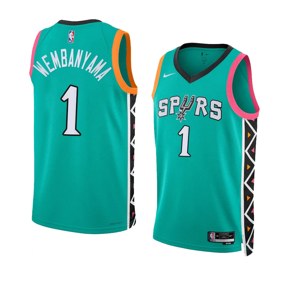 Custom soccer jersey with special fabric for comfort-Custom basketball jersey with special fabric for comfort-Victor Wembanyama San Antonio Spurs Jersey