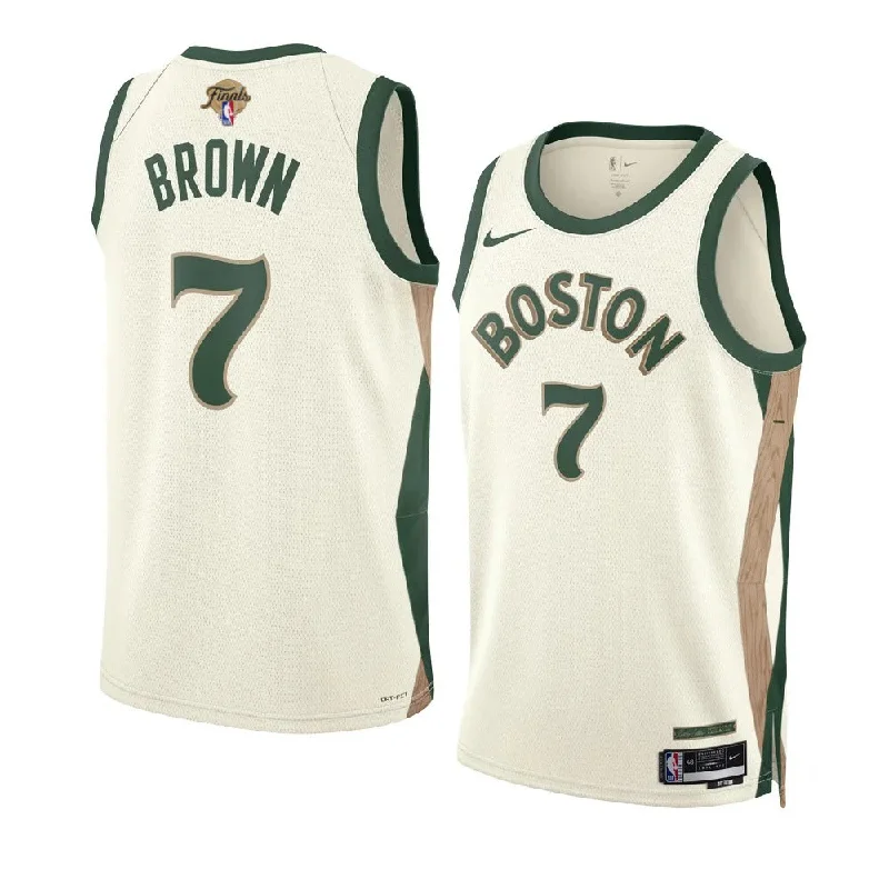 Soccer jersey with sporty designs for streetwear-Basketball jersey with sporty designs for streetwear-Jaylen Brown Boston Celtics NBA Finals 2024 Jersey