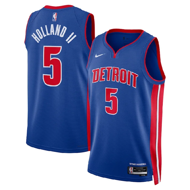 Personalized soccer jersey with modern team logo-Personalized basketball jersey with modern team logo-Ron Holland II Detroit Pistons Jersey