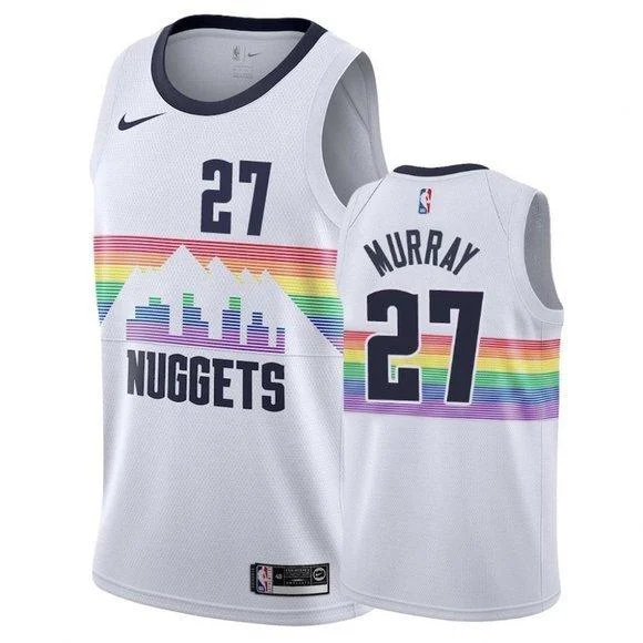 Soccer jersey for school sports events and activities-Basketball jersey for school sports events and activities-Jamal Murray Denver Nuggets City Edition Jersey