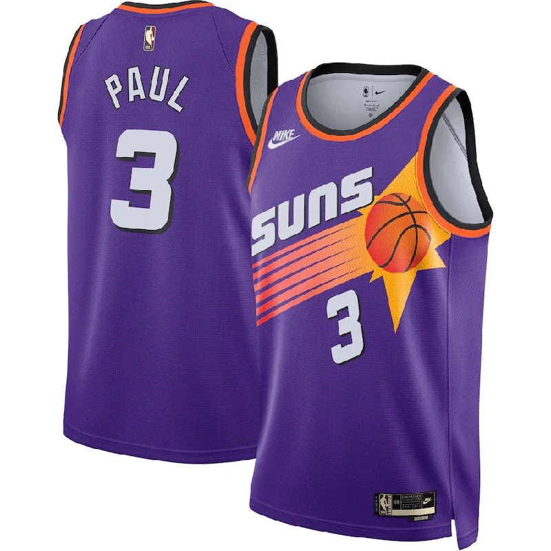 Soccer jersey with mesh panels for ventilation-Basketball jersey with mesh panels for ventilation-Chris Paul Phoenix Suns Jersey