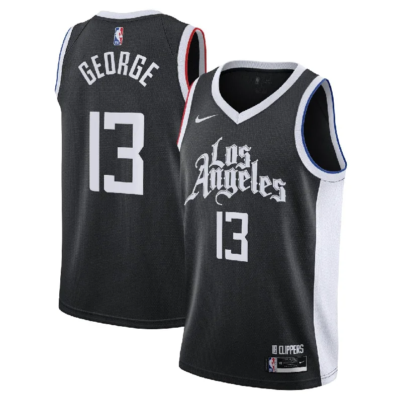 Personalized soccer jersey with player names and designs-Personalized basketball jersey with player names and designs-Paul George Los Angeles Clippers 2020-21 City Edition Jersey