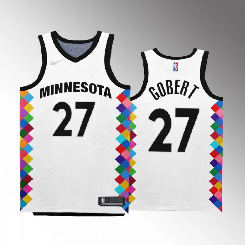 Custom soccer jersey for league championships-Custom basketball jersey for league championships-Rudy Gobert Minnesota Timberwolves Jersey