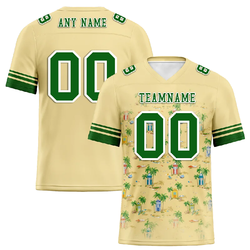 Custom soccer jersey with sleek modern lines-Custom Yellow Hawaii Green Personalized Authentic Football Jersey FBJ02-bc0fa9b