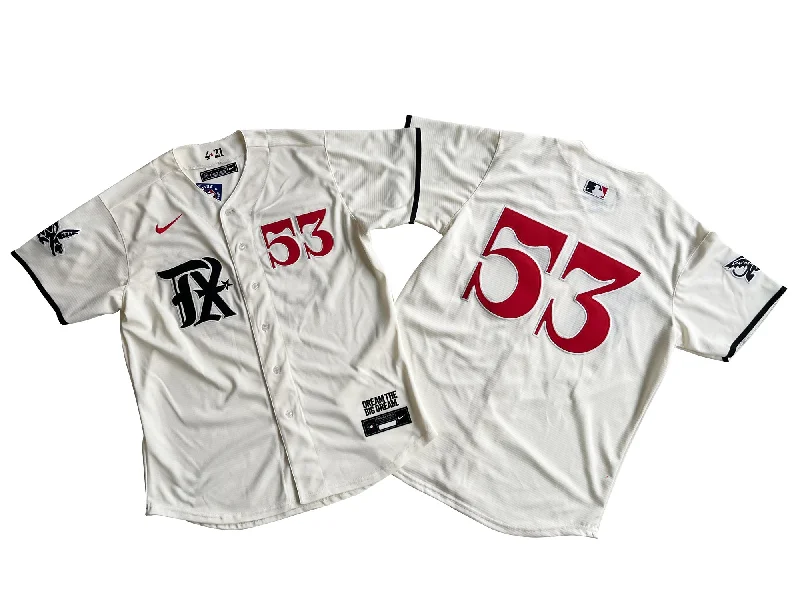 Baseball jersey with flexible fit for all players-Men's Texas Rangers 53# Adolis Garcia Natural City Connect Limited Player Jersey