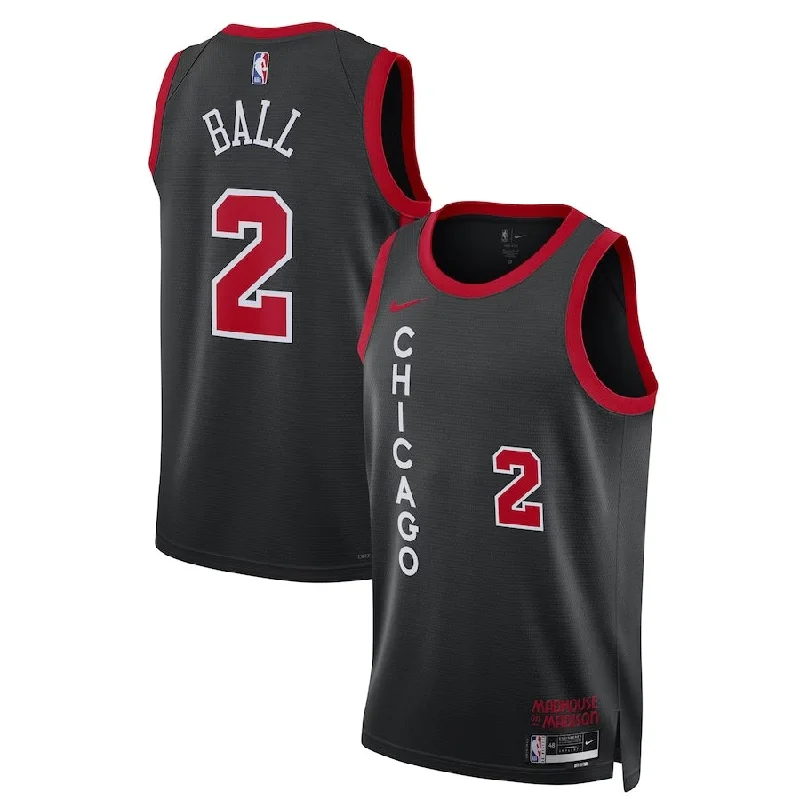 Soccer jersey with moisture-wicking fabric for comfort-Basketball jersey with moisture-wicking fabric for comfort-Lonzo Ball Chicago Bulls City Edition Jersey