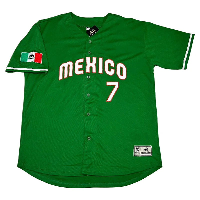 Custom baseball jersey with matching hats-Mexico Baseball Jersey