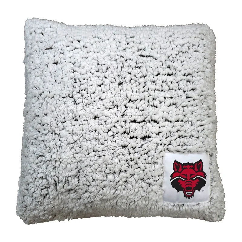 Team home textiles with unique, custom patterns-Arkansas State Frosty Throw Pillow