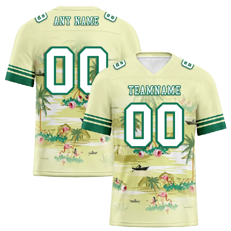 Custom soccer jersey with colorful and bold designs-Custom Yellow Hawaii White Personalized Authentic Football Jersey FBJ02-bc0fa89