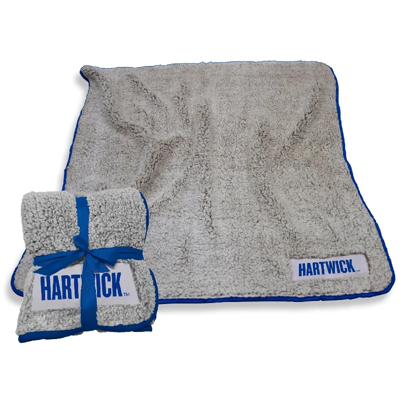 Personalized team blankets for family sports nights-Hartwick College Frosty Fleece