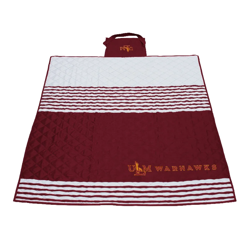 Custom team bed sheets for sports fans-Louisiana Monroe Outdoor Blanket