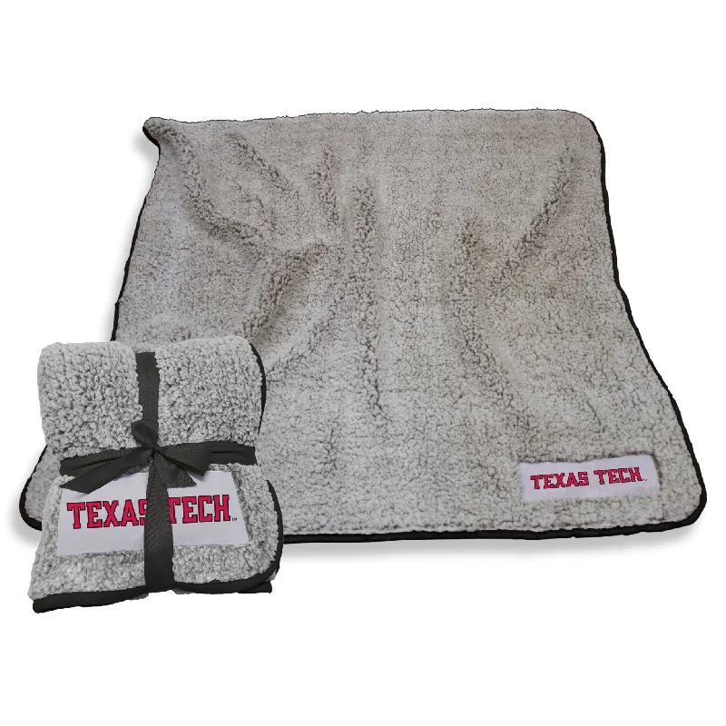 Team home textiles with sports team slogans-Texas Tech Black Trim Frosty Fleece