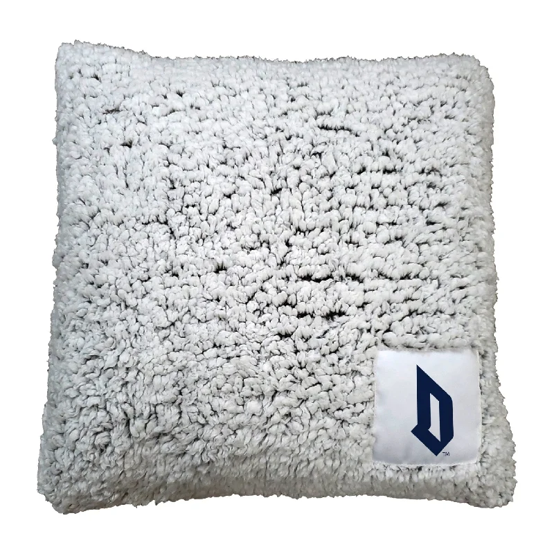 Team home textiles with team names and player numbers-Duquesne Frosty Throw Pillow