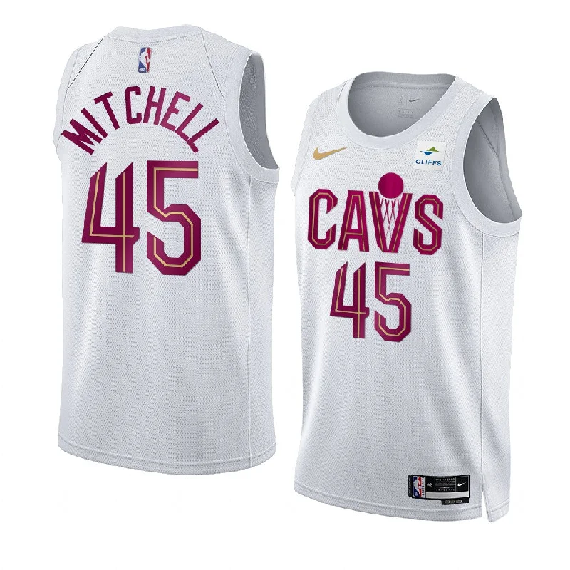 Soccer jersey with custom logo embroidery-Basketball jersey with custom logo embroidery-Donovan Mitchell Cleveland Cavaliers Jersey