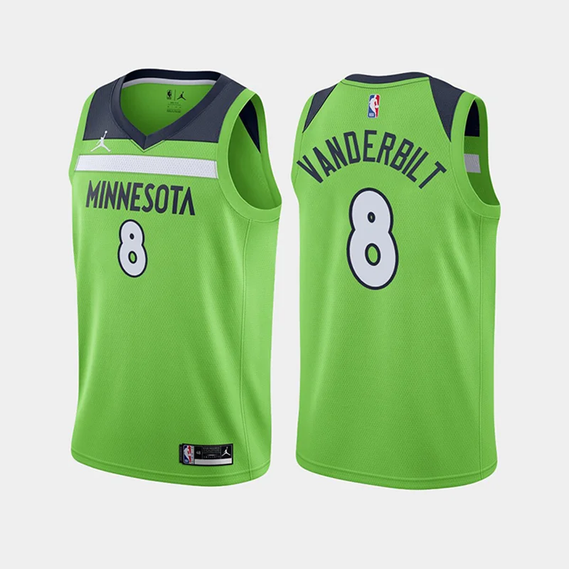 Custom soccer jersey with embroidery and design choices-Custom basketball jersey with embroidery and design choices-Jarred Vanderbilt Minnesota Timberwolves Jersey