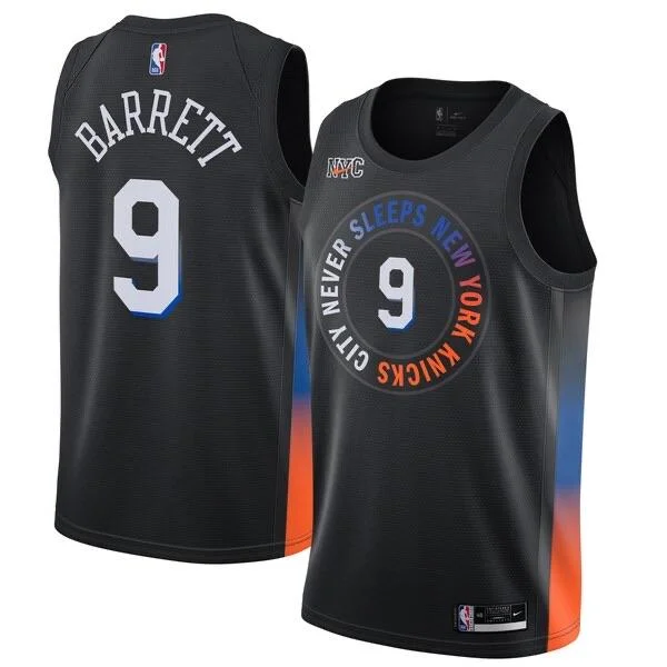 Custom soccer jersey for all skill levels-Custom basketball jersey for all skill levels-RJ Barrett New York Knicks 2020-21 City Edition Jersey