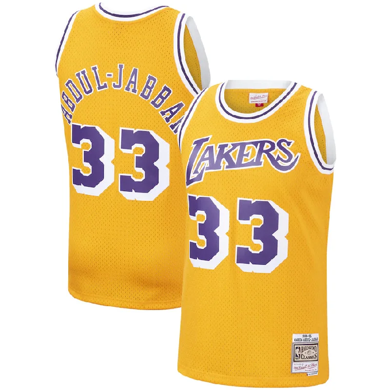 Custom soccer jersey for recreational leagues-Custom basketball jersey for recreational leagues-Kareem Abdul-Jabbar Los Angeles Lakers Jersey