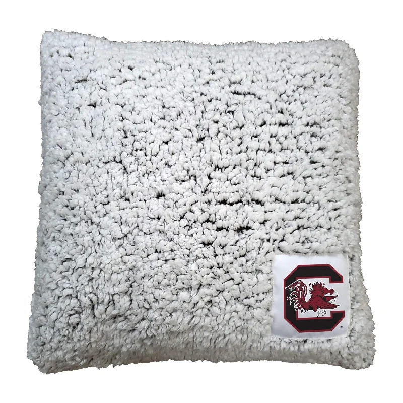 Custom team blankets with special edition designs-South Carolina Frosty Throw Pillow