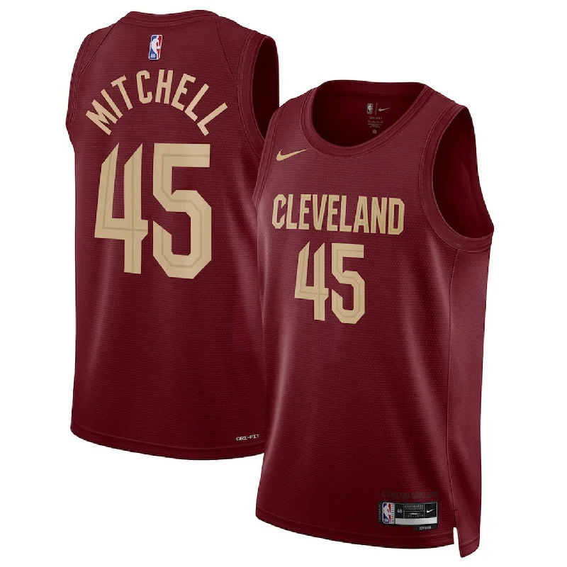 Personalized soccer jersey with bold number designs-Personalized basketball jersey with bold number designs-Donovan Mitchell Cleveland Cavaliers Jersey