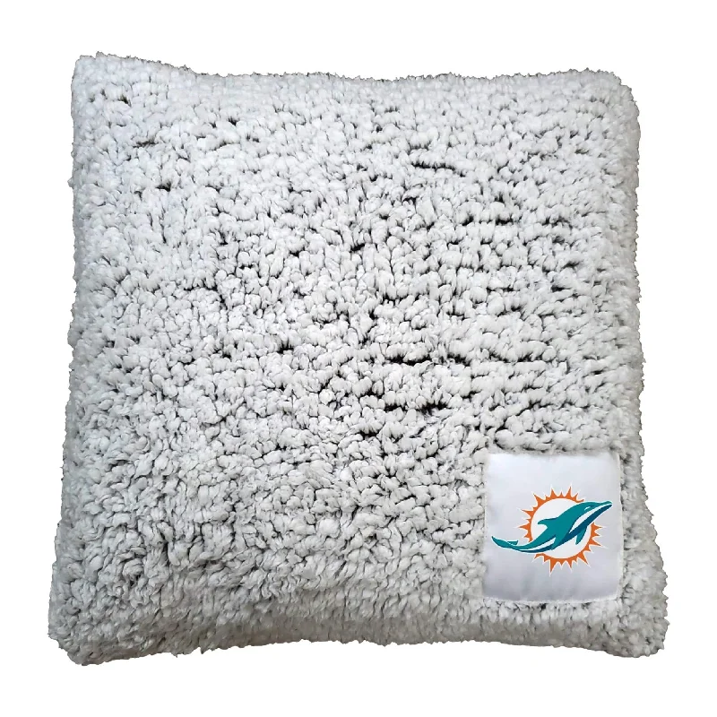 High-quality, breathable team home textiles for all seasons-Miami Dolphins Frosty Throw Pillow