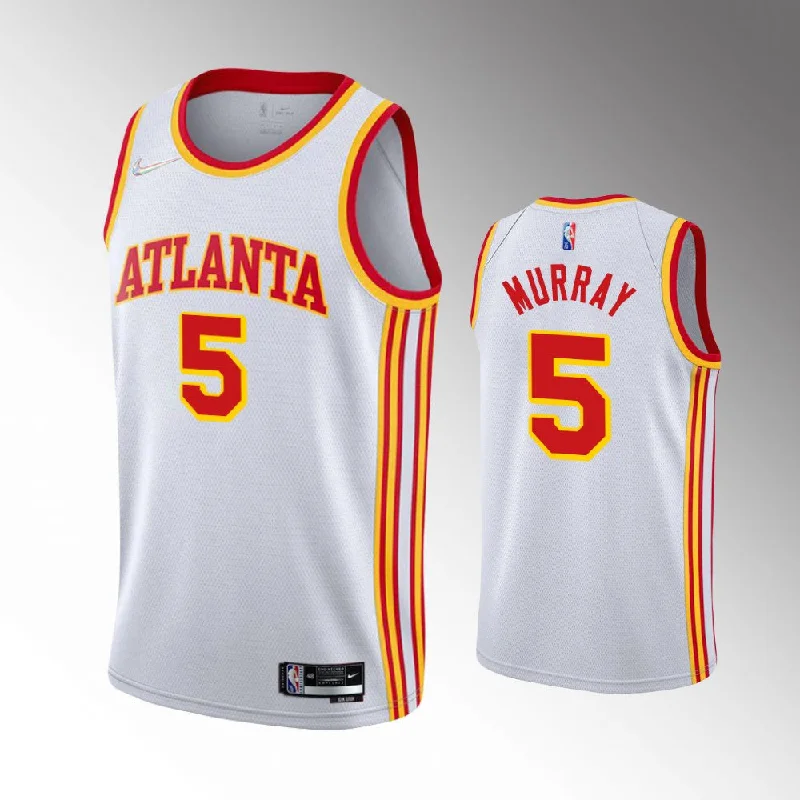 Soccer jersey for competitive players and league games-Basketball jersey for competitive players and league games-Dejounte Murray Atlanta Hawks Jersey