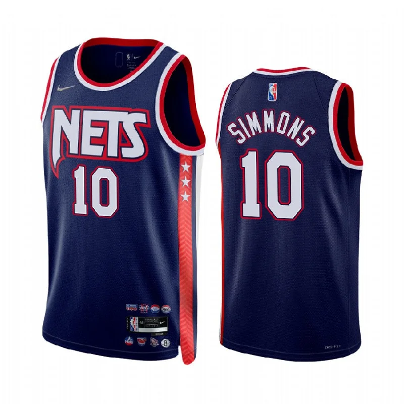 Custom soccer jersey with breathable fabric for fitness-Custom basketball jersey with breathable fabric for fitness-Ben Simmons Brooklyn Nets Jersey (HEAT PRESSED)