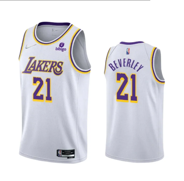 Soccer jersey with team patches and logo customization-Basketball jersey with team patches and logo customization-Patrick Beverley Los Angeles Lakers Jersey