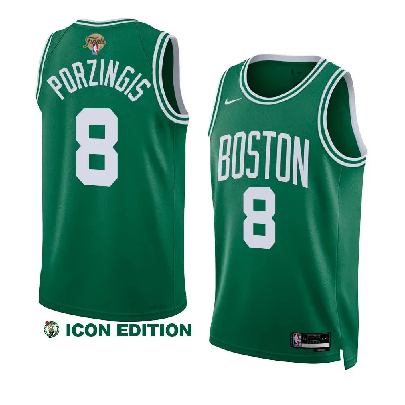 Personalized soccer jersey with bold graphic prints-Personalized basketball jersey with bold graphic prints-Kristaps Porzingis Boston Celtics NBA Finals 2024 Jersey