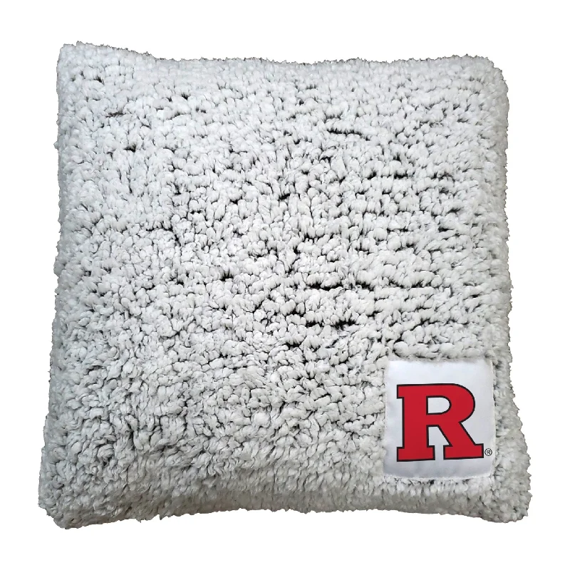 Custom team home textiles for tailgating parties-Rutgers Frosty Throw Pillow