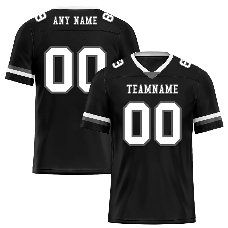 Personalized soccer jersey for sport-themed parties-Custom Black Classic Style White Personalized Authentic Football Jersey FBJ02-bc0f00a