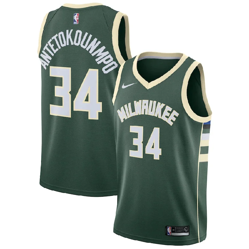 Soccer jersey with breathable fabric for all-day wear-Basketball jersey with breathable fabric for all-day wear-Giannis Antetokoumpo Milwaukee Bucks Jersey