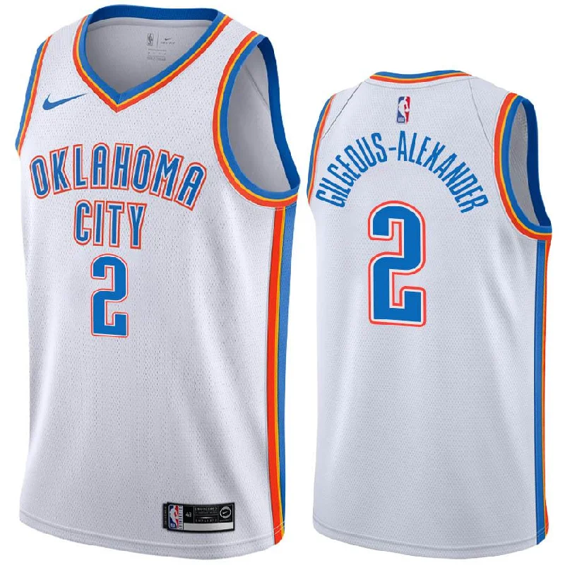 Soccer jersey with unique designs for charity auctions-Basketball jersey with unique designs for charity auctions-Shai Gilgeous-Alexander Oklahoma City Thunder Jersey