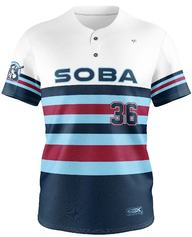 Classic baseball jersey for collectors and fans-SOBA 2 Button Baseball Jersey MANDATORY ITEM