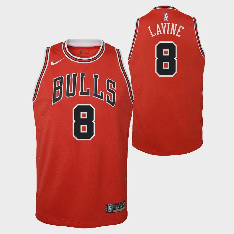 Custom soccer jersey for both players and fans-Custom basketball jersey for both players and fans-Nike NBA Chicago Bulls Youth Icon Name and Number Swingman Jersey - Zach LaVine