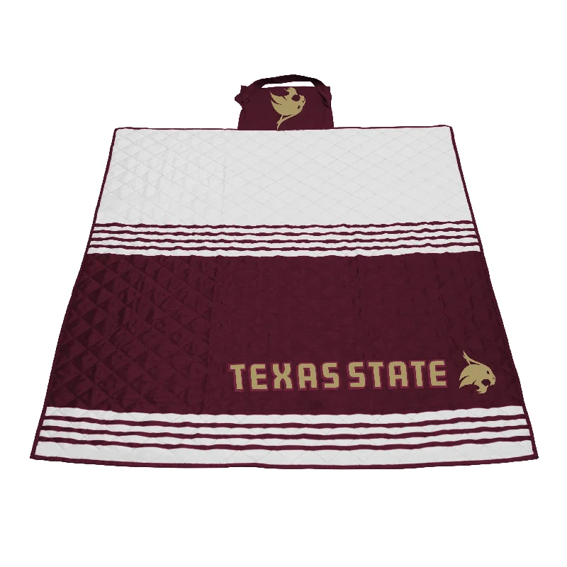 Custom team rugs for a sporty home feel-Texas State Outdoor Blanket