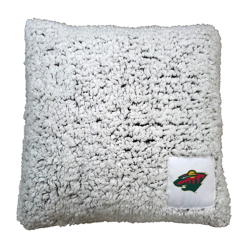 Custom team blankets for cozy home games-Minnesota Wild Frosty Pillow